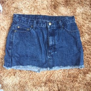 free people denim skirt